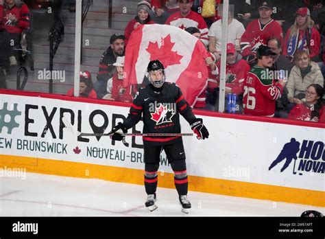 Canadas Connor Bedard During A Break In Play Of Iihf World Junior