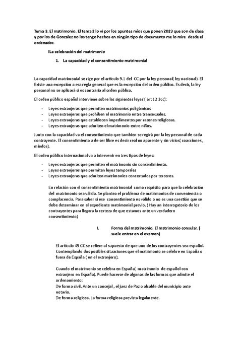 Tema 3 Para Teoria Apuntes De Derecho Internacional Privado II Tema