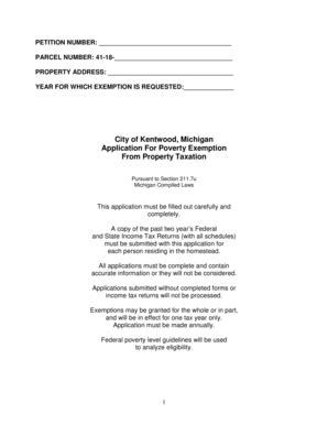 Fillable Online Poverty Application Form Fax Email Print Pdffiller