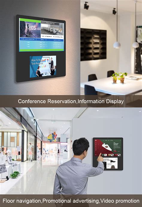 Wall Mounted Capacitive Touch WiFi Rk3568 Android 11 Dual Screen LCD