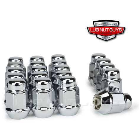 New Chrome Bulge Acorn Lug Nuts Rh Right Lh Left