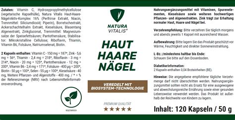 Haut Haare N Gel Kapseln Von Natura Vitalis