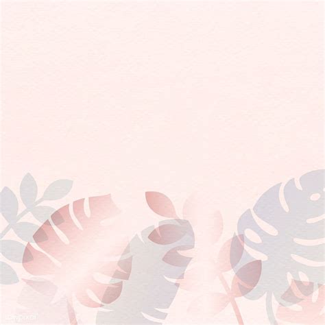 Tropical leaves pattern on pastel pink background vector | premium ...