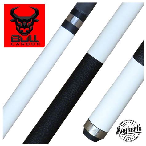 Bull Carbon White Pool Cue With Bull Carbon Shaft Ld15 Seyberts