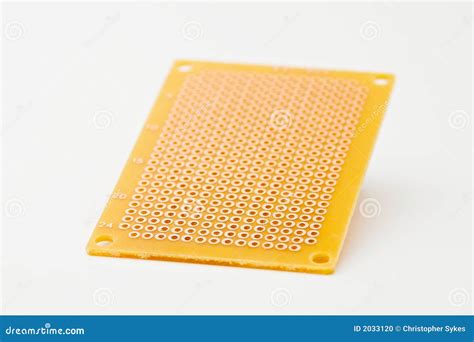 Isolated Perforated Circuit Board Stock Photo Image Of Electronics