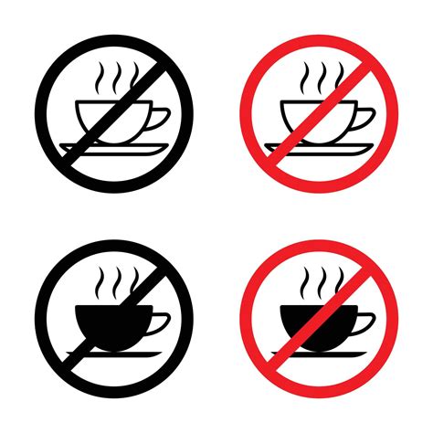 No Coffee Cup Sign 42122250 Vector Art At Vecteezy