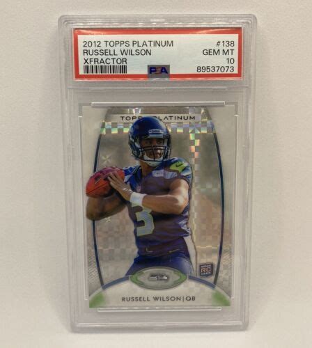 2012 Topps Platinum X Fractor Russell Wilson 138 PSA 10 Rookie RC