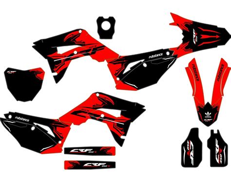 Kit déco Honda 250 CRF 2018 2021 Race Noir Boutique Kit Déco Moto