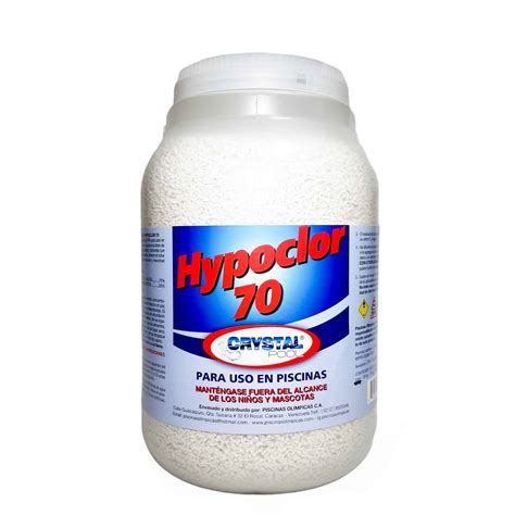 CLORO 70 4 KG Hipoclorito De Calcio HYPOCLOR DE CRYSTAL POOL