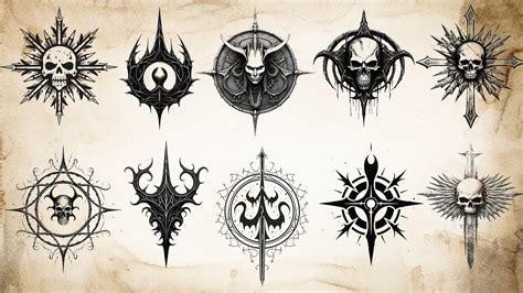 ArtStation - 100 Gothic Symbols Tattoo (PNG Files)-4K- High End Quality ...