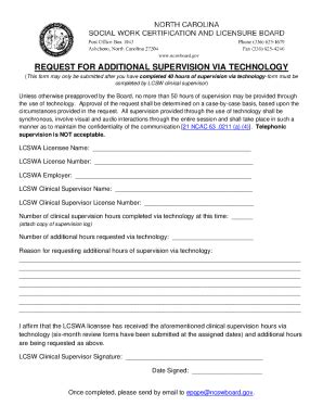 Fillable Online Supervision Through The Use Of Technology Fax Email