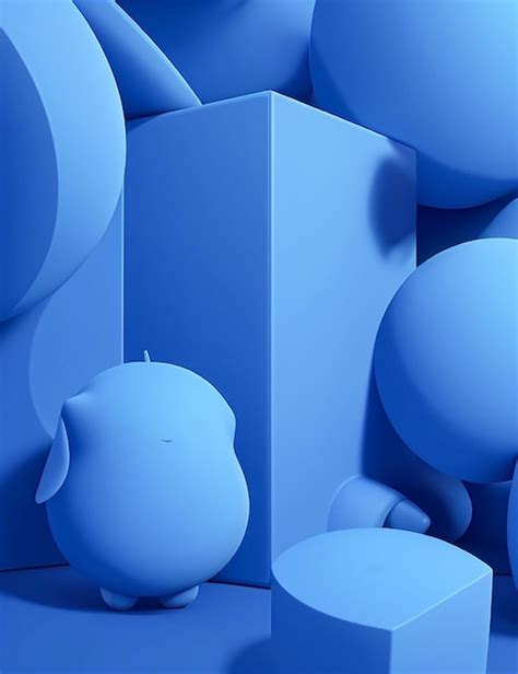 Premium AI Image | 3D Blue abstract background generator by AI