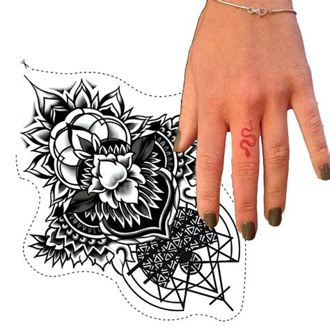 Amazon Tatuajes Florales Temporales Extra Grandes Para Adultos