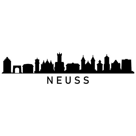 Neuss skyline illustrated on white background 42340655 Vector Art at ...