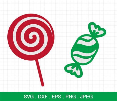 Candy Cane Svg Candy Svg Christmas Candy Svg Holiday Candy Etsy