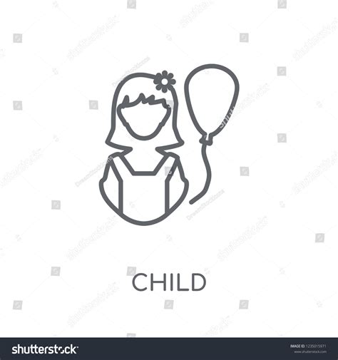 Child Linear Icon Modern Outline Child Stock Vector (Royalty Free ...