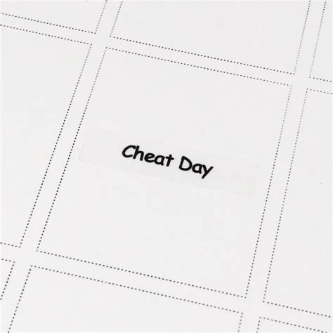 Td047 35pcs Clear Cheat Day Stickers Minimal Letter Stickers School Labels Clear Planner