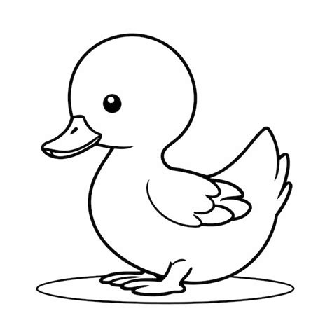 Premium Vector | Cute vector illustration duck drawing for kids ...