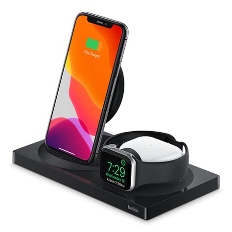 Док-станция Belkin Boost для беспроводной зарядки iPhone, Apple Watch и ...
