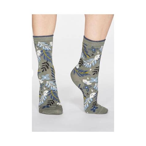 Chaussettes En Bambou Et Coton Biologique Fleurie Femme