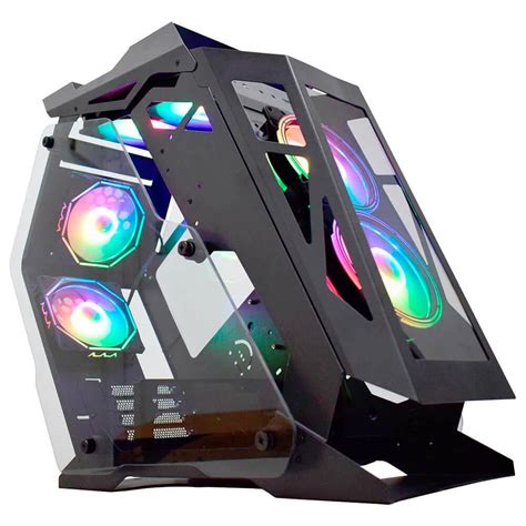 Gabinete Gaming Kratos Ii Preto Led Rgb K Mex Cg Tp Escorrega