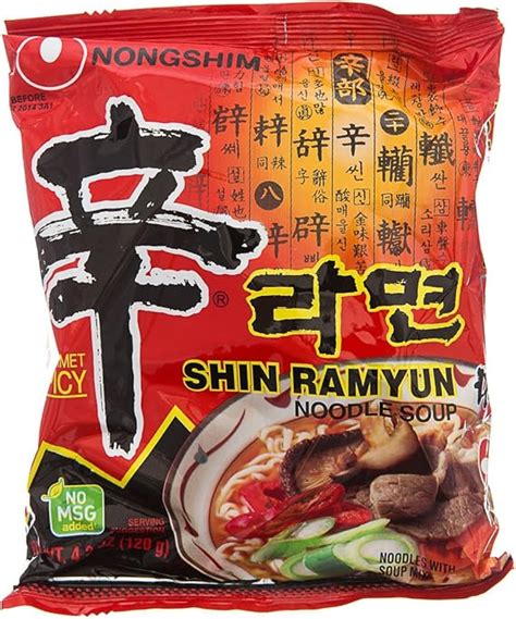 Nong Shim Shin Ramyun Noodle Soup Gourmet Spicy Flavor 4 23 Ounce