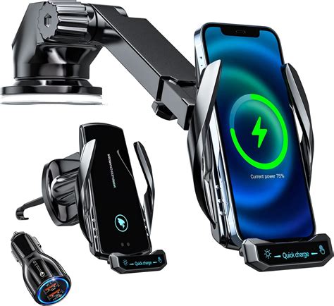 Jnerkert Wireless Car Charger Mount 15w Qi Fast Charging