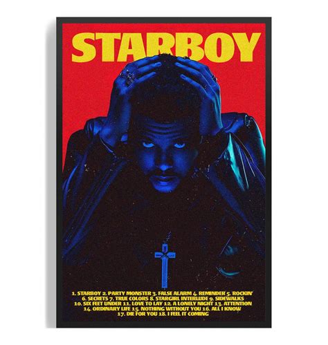 The Weeknd Star Boy Poster Etsy