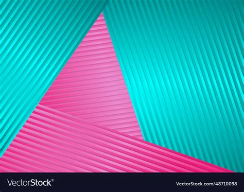 Turquoise and pink abstract corporate striped Vector Image