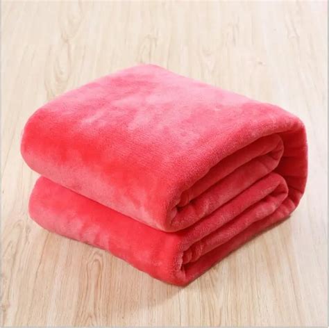 Winter Soft Throw Blanket Warm Coral Blankets Travel Flannel Sofa Solid