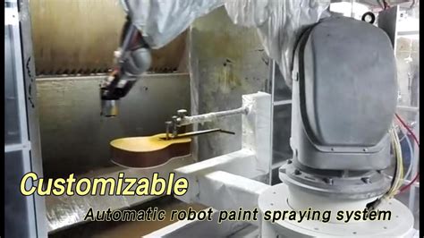 Robotic Automatic Painting System Yaskawa Robot Industrial Painting System For Guitar Paint