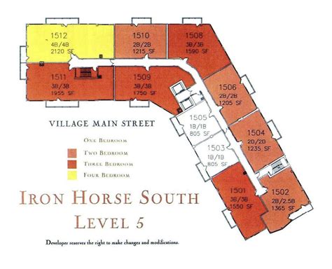 Iron Horse South Floorplans - North Lake Tahoe Condos for Sale