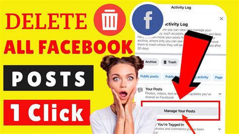 How To Delete All Facebook Post In One Click Delete All Facebook Posts At Once Youtube