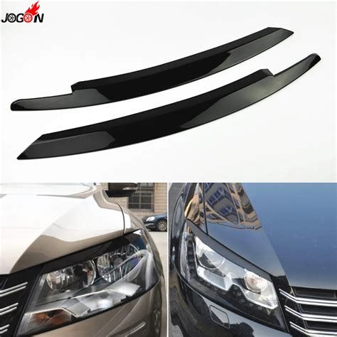 Gloss Black Front Headlight Head Light Lamp Cover Eyelid Eyelids