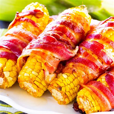 Spicy Bacon Wrapped Corn - Spicy Southern Kitchen