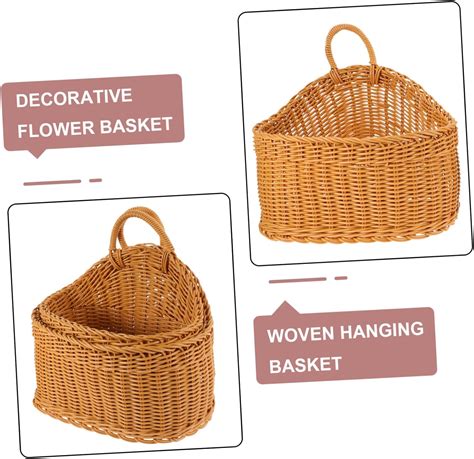 Ciieeo Pcs Handwoven Hanging Basket Picnic Baskets Wicker Planter