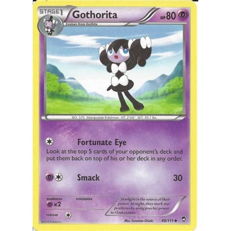 Pokemon Trading Card Game 40 111 Gothorita Uncommon XY 03 Furious