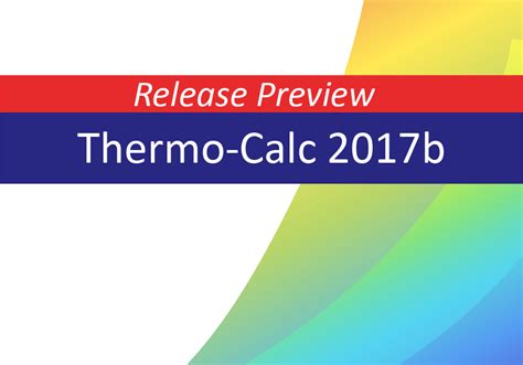 Thermo Calc B Release Preview Thermo Calc Software