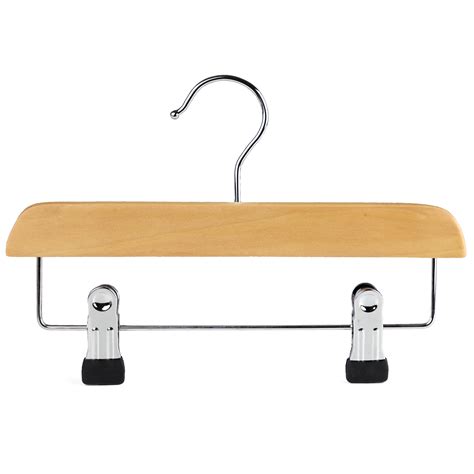 Wooden Child's Clip Hanger for Trousers and Skirts, 25cm, Natural