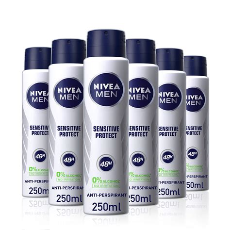 Nivea Sensitive Protect 48 Hours Anti Perspirant Deodorant Spray For Men 250 Ml Pack Of 6 Buy