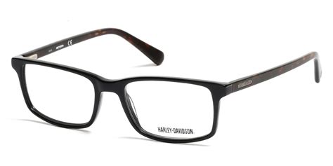 Harley Davidson Hd0756 Full Rim Geometric Matte Black Eyeglasses