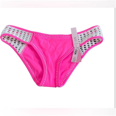 Victoria S Secret Swim Nwt Victoria Secret Swim Kiawah Crochet Bikini Bottom Size M Poshmark