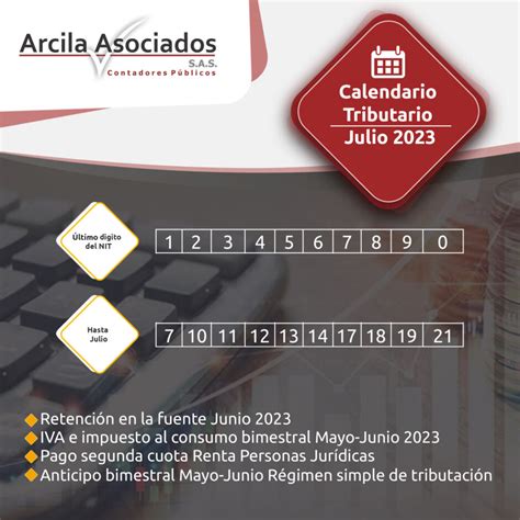 Calendario Tributario Julio Arcila Asociados