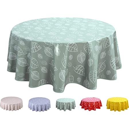 Home Direct Nappe Toile Cir E Pvc Ronde Cm Bleu Gris Amazon Fr