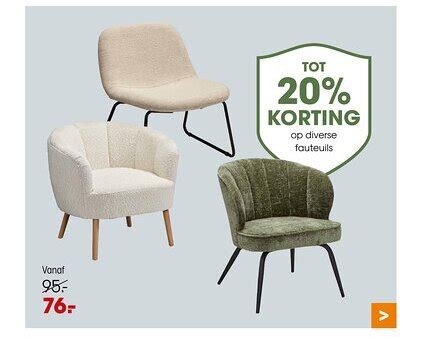 Korting Op Diverse Fauteuils Aanbieding Bij Kwantum