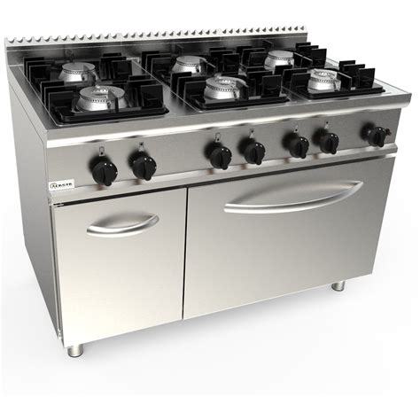 Cuisinière gaz à six feux avec four gaz L7 CUPG6FN 3M3G Casta