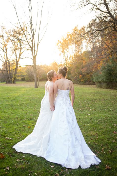 Same Sex Fall Wedding At Pamperin Park In Green Bay WI Amber Jessica Whit Meza Photography