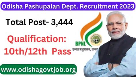 Odisha Pashupalan Nigam Limited Recruitment 2023 Odisha Bpnl Jobs