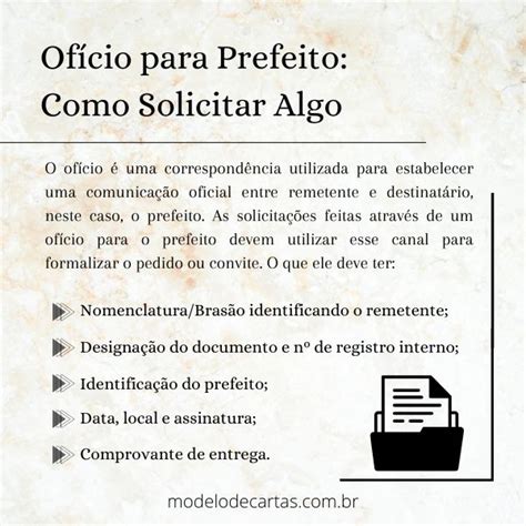 Como Se Dirigir Ao Prefeito - 5 Modelos de Ofício para Prefeito: Como Fazer Solicitação de Algo ...