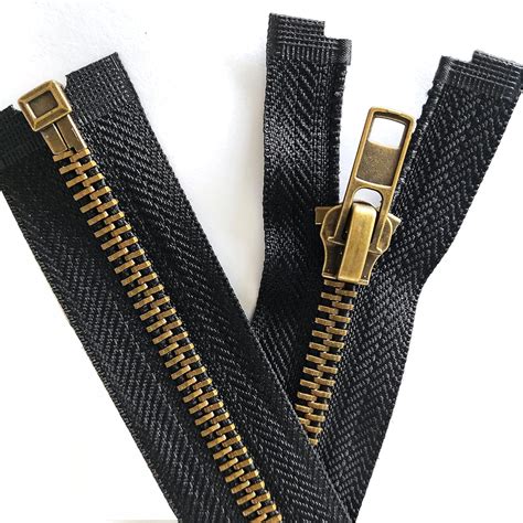 Amazon.com: Leekayer 2pcs #5 24 Inch Zippers for Jackets Sewing Coats Crafts Brass Separating ...